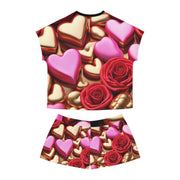 Love Wins Women's Short Pajama Set (AOP)