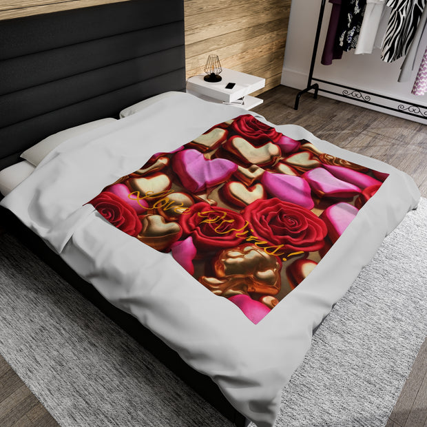 Love Wins! Velveteen Plush Blanket