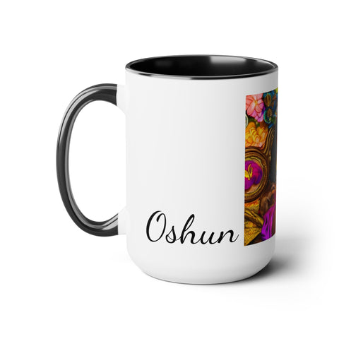 Goddess Oshun Two-Tone Coffee Mugs, 15oz