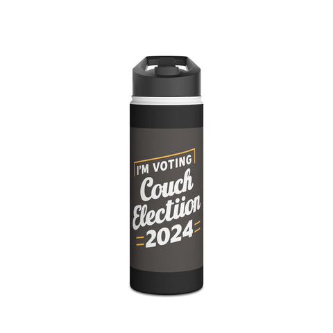 I’m Voting Couch Stainless Steel Water Bottle, Standard Lid