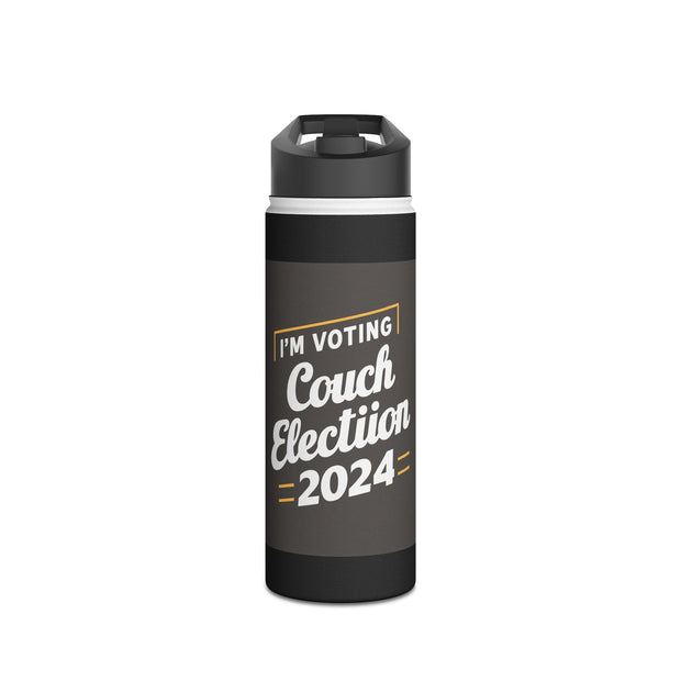 I’m Voting Couch Stainless Steel Water Bottle, Standard Lid