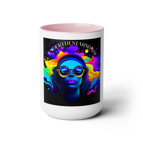 Underthestarsbabe Galactic Two-Tone Coffee Mugs, 15oz