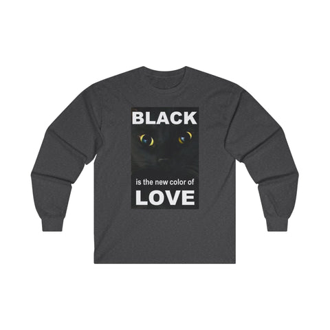 Cat Black Love Design Long Sleeve Tee - Under The Stars Babe