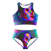 Sporty Bikini Set AOP - Under the Stars Babe