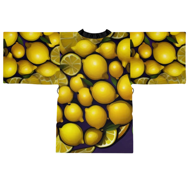 Lemons Long Sleeve Kimono Robe (AOP)