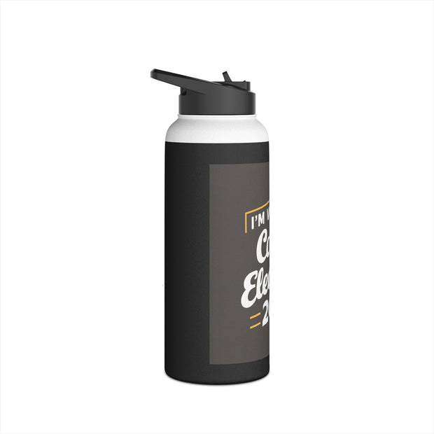 I’m Voting Couch Stainless Steel Water Bottle, Standard Lid