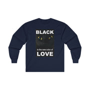 Cat Black Love Design Long Sleeve Tee - Under The Stars Babe