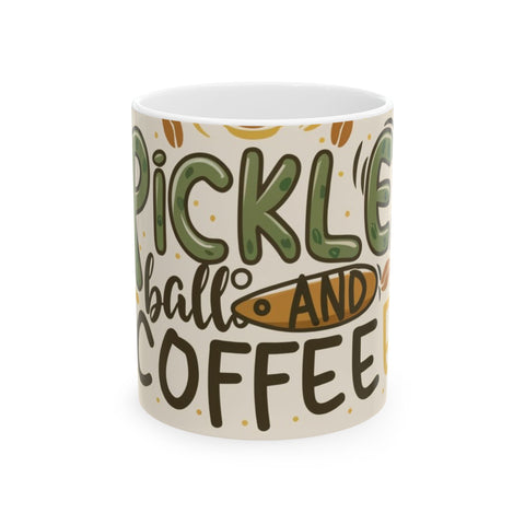 Pickleball & Coffee Ceramic Mug 11oz