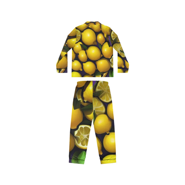 Lemons Women's Satin Pajamas (AOP)