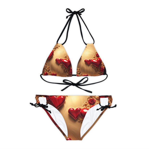 Love Wins Strappy Bikini Set (AOP)