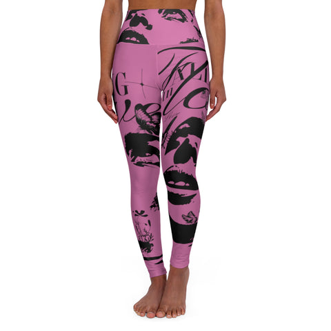 Falling In Love High Waisted Yoga Leggings (AOP)