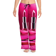 Pink Lipstick n Heels Women's Pajama Pants (AOP)