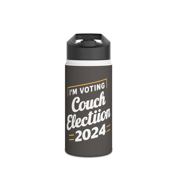 I’m Voting Couch Stainless Steel Water Bottle, Standard Lid