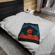 Afro Mama Velveteen Plush Blanket