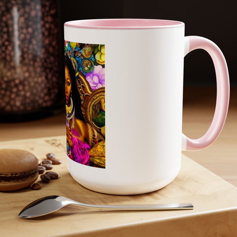 Goddess Oshun Two-Tone Coffee Mugs, 15oz