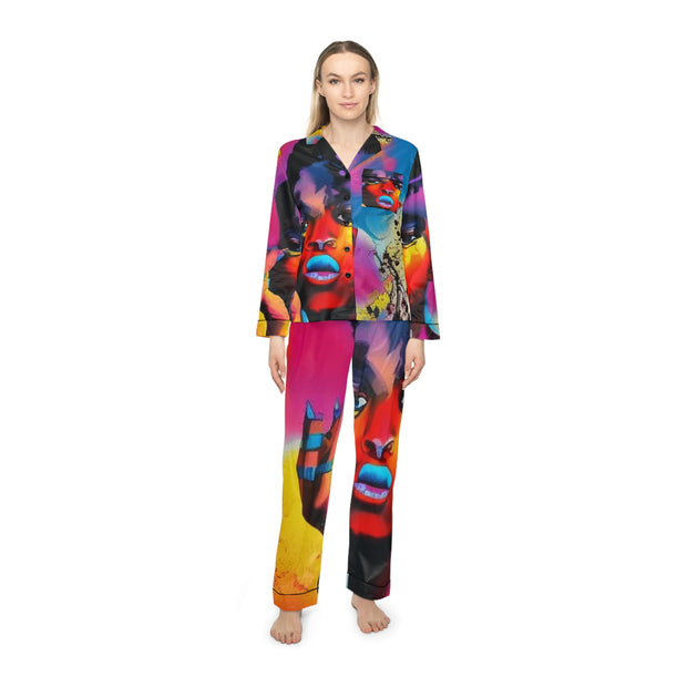 Gitta Women's Satin Pajamas (AOP)