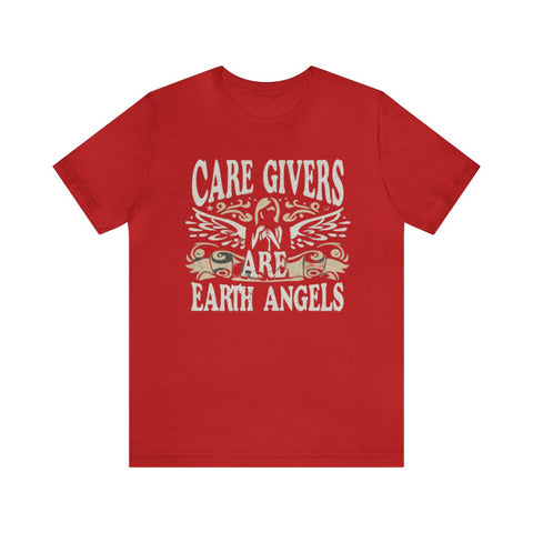 Caregivers Are Earth Angels Tee Shirt