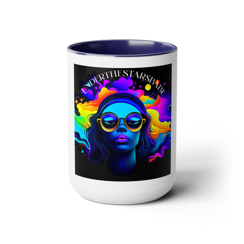 Underthestarsbabe Galactic Two-Tone Coffee Mugs, 15oz