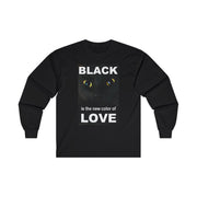 Cat Black Love Design Long Sleeve Tee - Under The Stars Babe