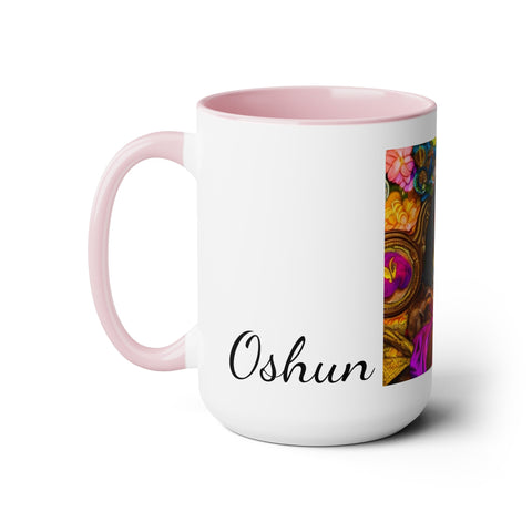 Goddess Oshun Two-Tone Coffee Mugs, 15oz