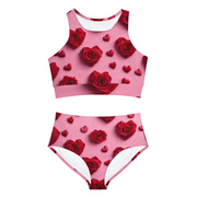 Red Rose Sporty Swimsuit Gift - Under the Stars Babe